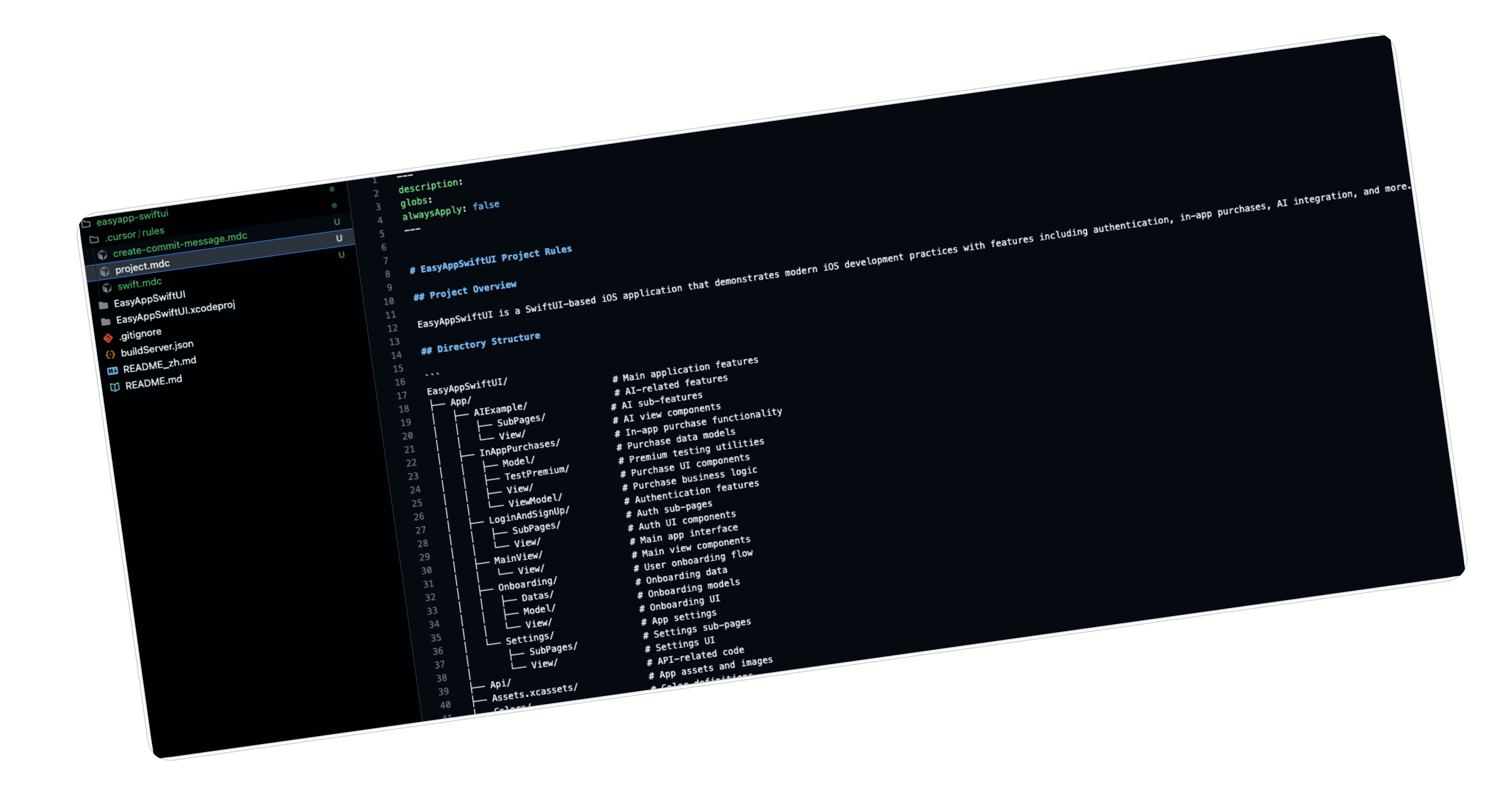 SwiftUI modern architecture with iOS 17+ features and development tools