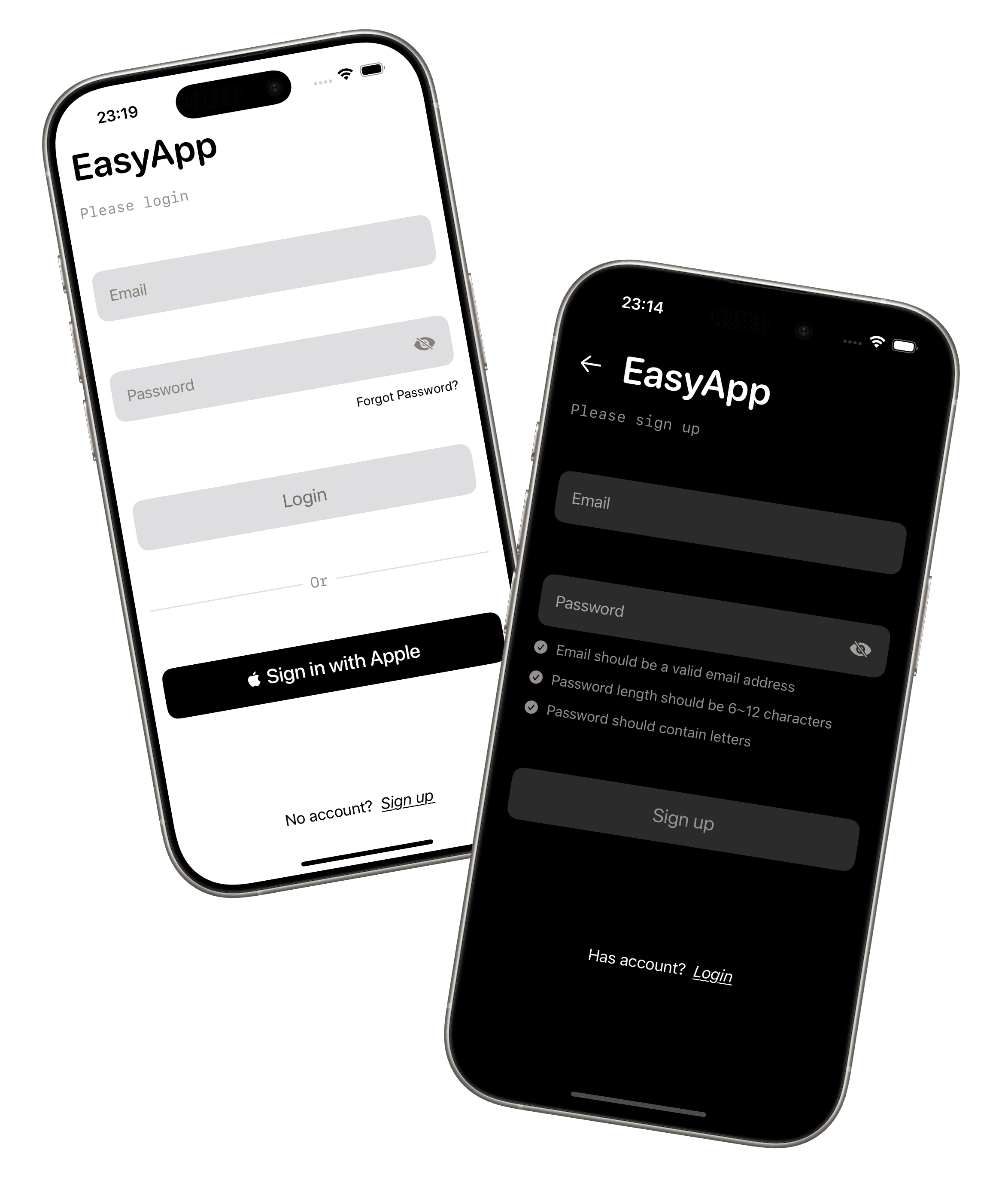 SwiftUI authentication screen with Supabase integration