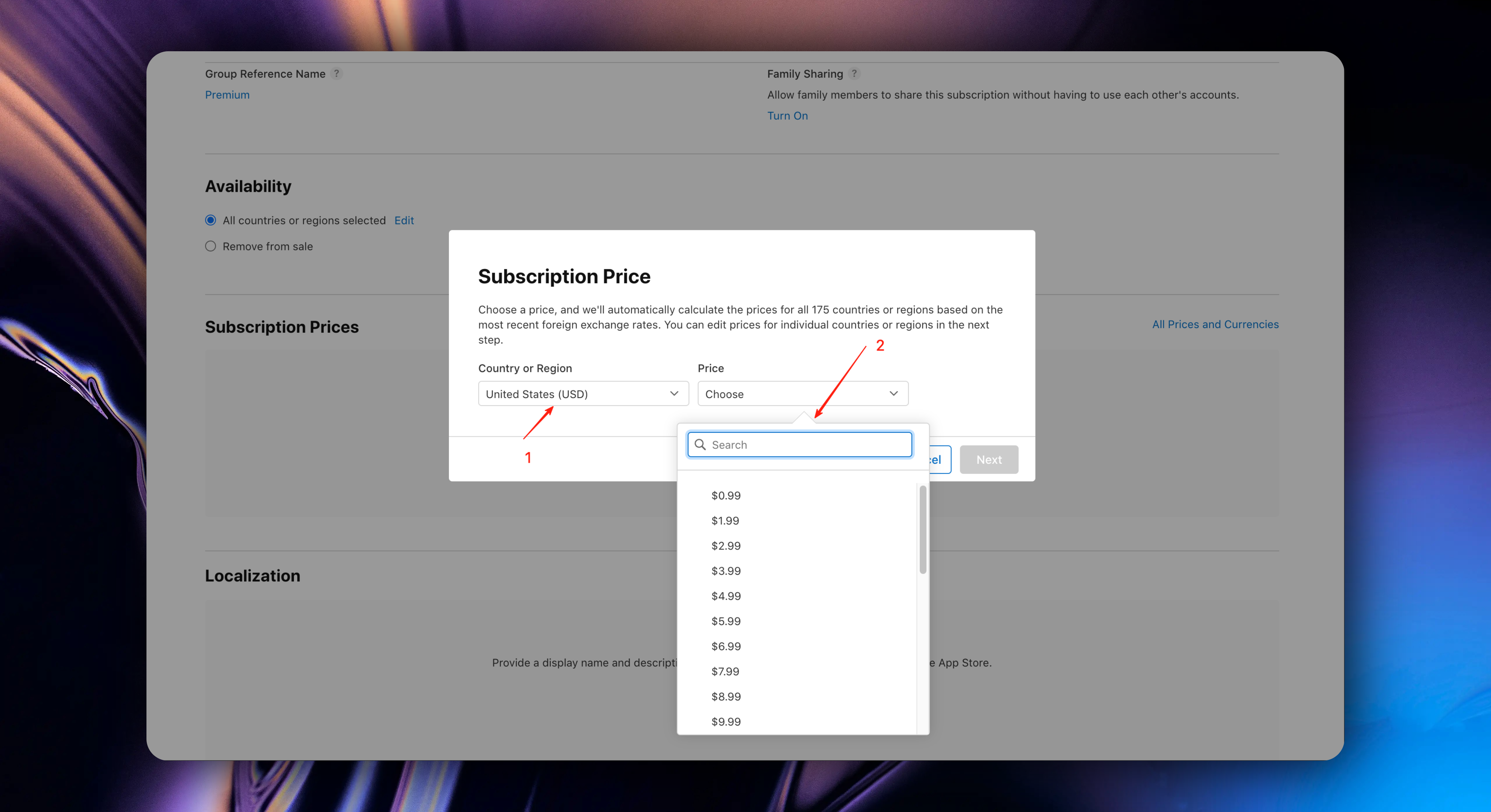 SetSubscriptionPrices