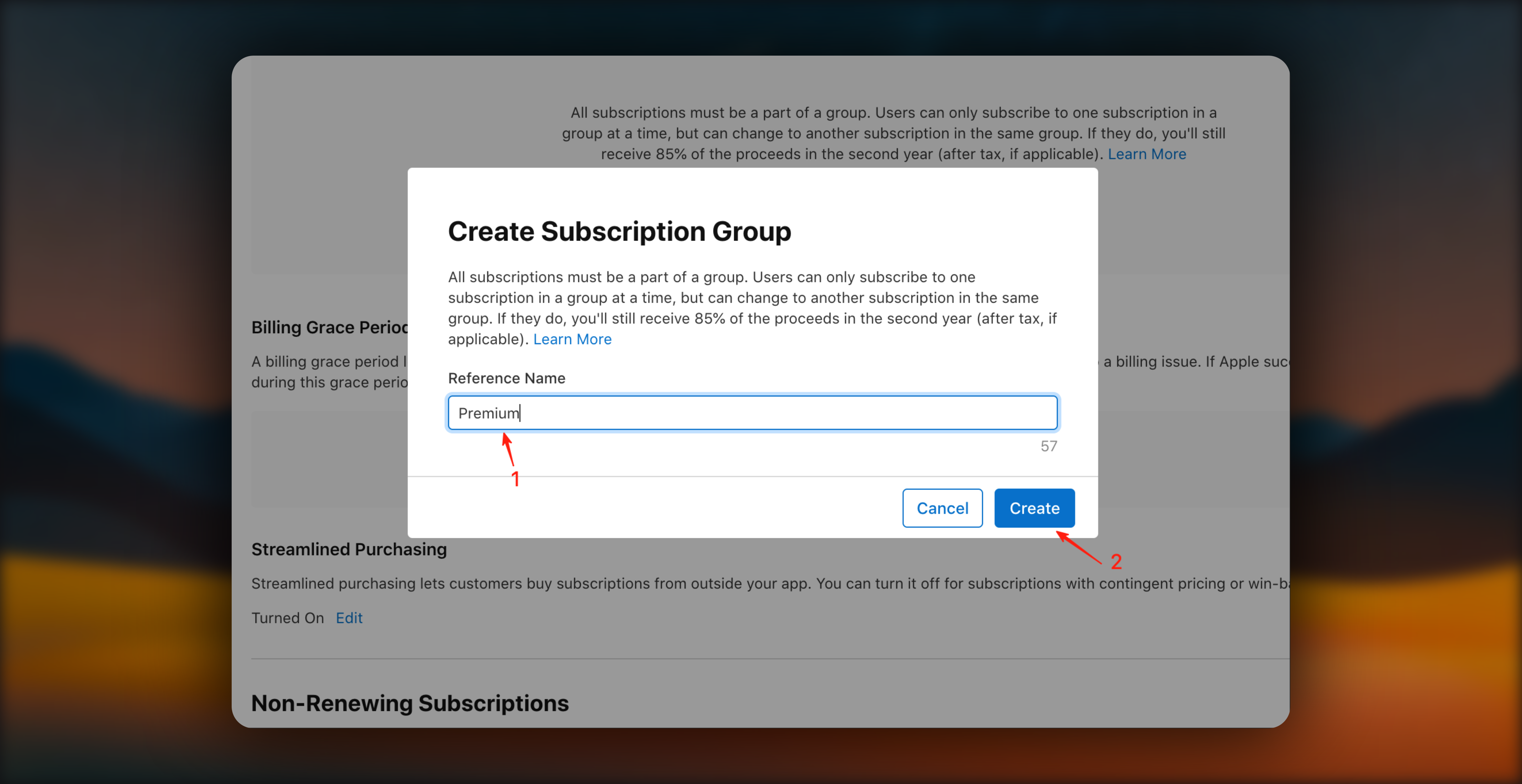 addSubscriptionsGroupName